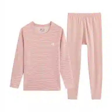 贴身领域 圆领套头磨毛时尚打底保暖套装 女款