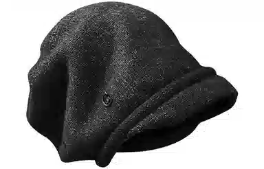 优幽兰 时尚百搭大头围显脸小堆堆帽秋冬季防风防寒保暖短檐针织帽休闲简约纯色护耳包头帽潮 聚酯纤维 绒线帽 男女同款情侣款