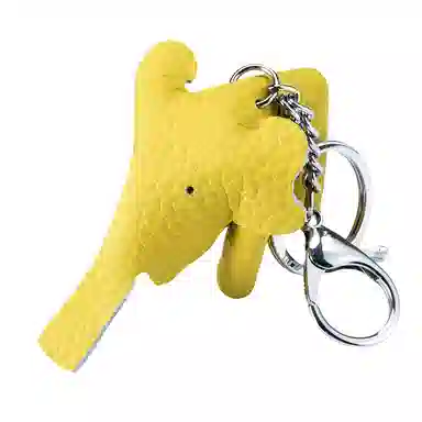 彤彤兔 真皮可爱小象 头层牛皮 钥匙扣 男女同款情侣款