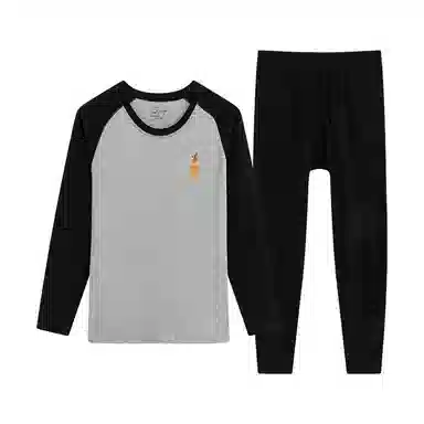 贴身领域 圆领套头松紧腰打底长袖长裤保暖套装 女款