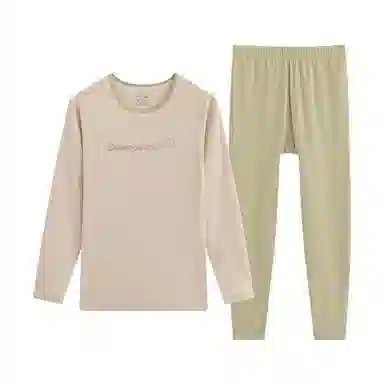 贴身领域 圆领套头抗菌打底保暖套装 女款