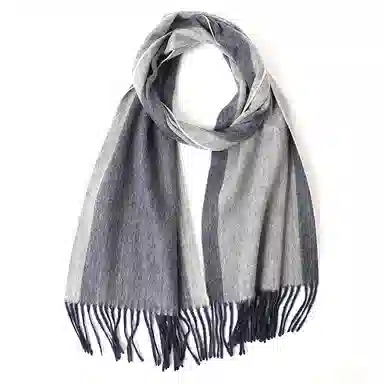 山一丸 羊绒拼色围巾保暖纯色流苏加长时尚潮流秋冬季 围脖 男女同款情侣款