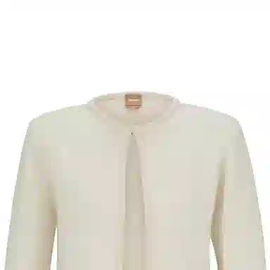 HUGO BOSS Open-Front Cardigan With Buttoned Pockets