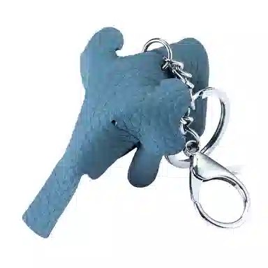 彤彤兔 真皮可爱小象 头层牛皮 钥匙扣 男女同款情侣款