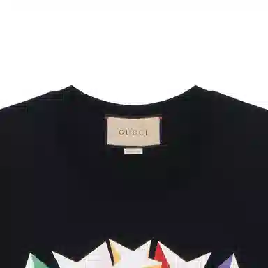 Gucci Interlocking G Star Logo T-Shirt Black