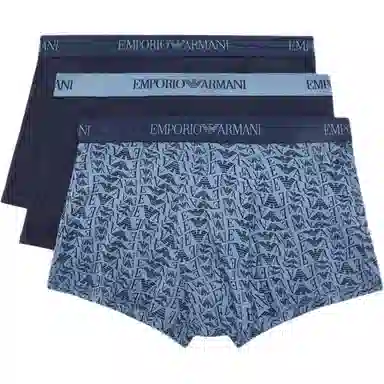 Emporio Armani FW24 Blue Boxer Briefs 3-Pack