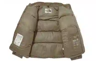 The North Face Logo Embroidered Down Jacket Brown