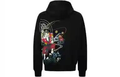 EVISU FW22 Fisherman Buddha Logo Hoodie Black