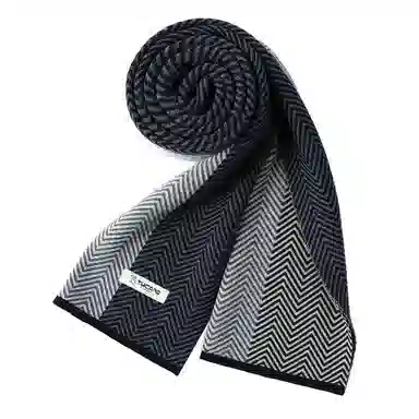 啄木鸟 秋冬季百搭保暖加厚高档小围脖礼盒羊毛 绒线围巾 男款