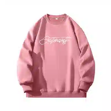 海底小纵队 美式复古猫英文品牌涂鸦印花重磅圆领落肩卫衣 男女同款