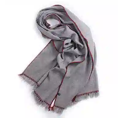 山一丸 打结款保暖防寒亲肤 羊羔毛 绒线围巾 男女同款情侣款