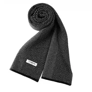 啄木鸟 秋冬季百搭保暖加厚高档小围脖礼盒羊毛 绒线围巾 男款