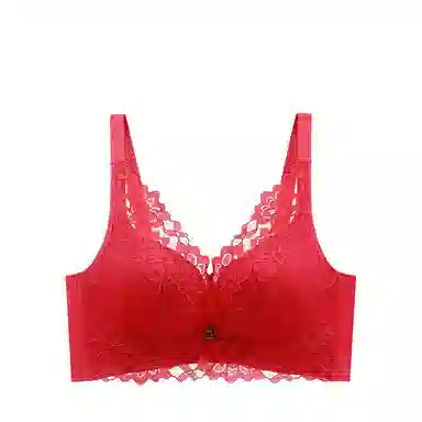 桔内 聚拢无钢圈收副乳蕾丝调整文胸 女款