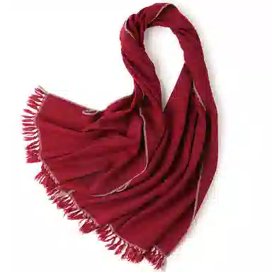 山一丸 打结款保暖防寒亲肤 羊羔毛 绒线围巾 男女同款情侣款