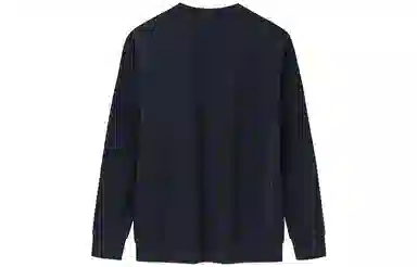 安踏 冠军全天候系列 纯色圆领套头卫衣 男款 夜海黑