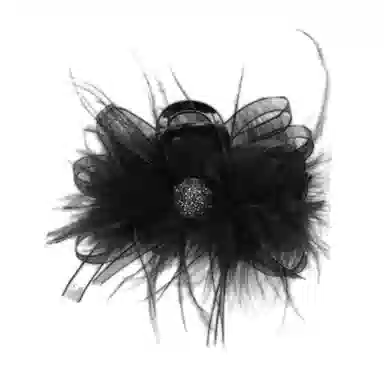 丹琴 纯欲风羽毛高级感鲨鱼夹气质后脑勺 亚克力 发夹 女款