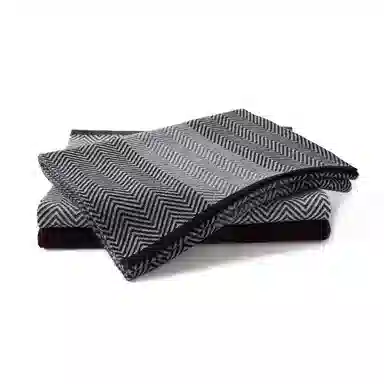 啄木鸟 秋冬季百搭保暖加厚高档小围脖礼盒羊毛 绒线围巾 男款