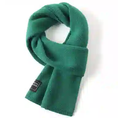 啄木鸟 韩系高级感蓝红色加厚围脖 绒线围巾 女款