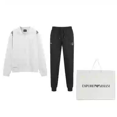 Emporio Armani EA7 SS24 Logo Zip Pants