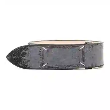 Maison Margiela Smooth Buckle Belt Gray