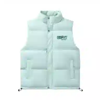 三体 文明系列简约基础款字母印花百搭立领美式复古户外机能风背心宽松休闲保暖加厚柔软舒适防风无袖马甲 男女同款