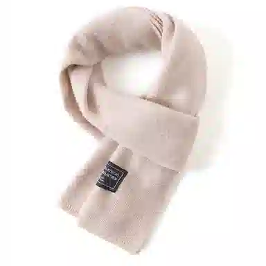 啄木鸟 韩系高级感蓝红色加厚围脖 绒线围巾 女款