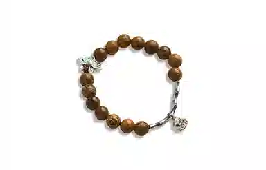 金瑞邦 新中式国潮 简单百搭 显白 莲花 国风 复古 小众设计 高级感 招财进宝 转运来福 鸡翅木 手串 男女同款情侣款