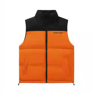 三体 文明系列 撞色拼接美式复古简约基础款字母印花百搭立领开衫户外工装机能风休闲宽松保暖加厚舒适防风无袖马甲 男女同款