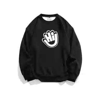 莫代尔 圆领休闲简约时尚潮流印花舒适亲肤长袖打底衣 男女同款