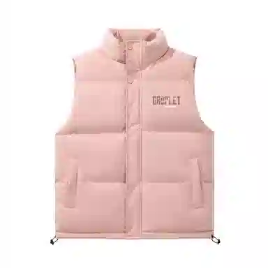 三体 文明系列简约基础款字母印花百搭立领美式复古户外机能风背心宽松休闲保暖加厚柔软舒适防风无袖马甲 男女同款