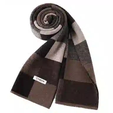 啄木鸟 保暖高档礼盒装 绒线围巾 男款