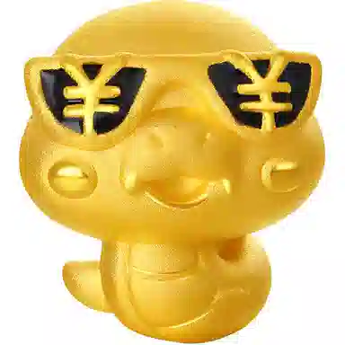 六桂福珠宝 巳喜金蛇 本命年蛇年 新中式国潮复古民族风转运珠小众设计 手工编织绳 足金 按克计价 黄金手链 男女同款情侣款