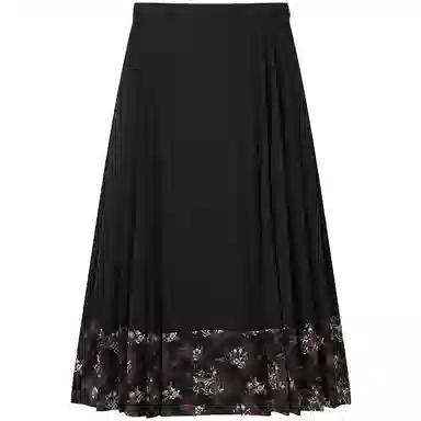 Peacebird Jacquard High Waist Skirt