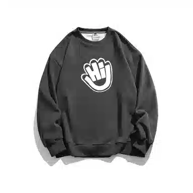 莫代尔 圆领休闲简约时尚潮流印花舒适亲肤长袖打底衣 男女同款