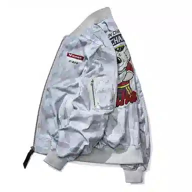 杜汉 男女同款 重工刺绣飞行员夹克防摔耐磨摩托车 骑行服