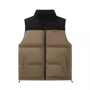 三体 文明系列 撞色拼接美式复古简约基础款字母印花百搭立领开衫户外工装机能风休闲宽松保暖加厚舒适防风无袖马甲 男女同款