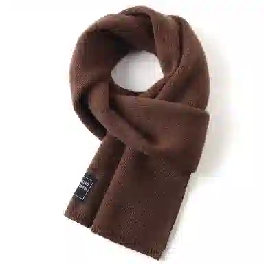 啄木鸟 韩系高级感蓝红色加厚围脖 绒线围巾 女款