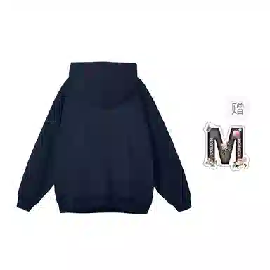 棉购 美式潮牌趣味字母连帽基础款简约宽松百搭学院风质感纯棉立体卫衣 男女同款
