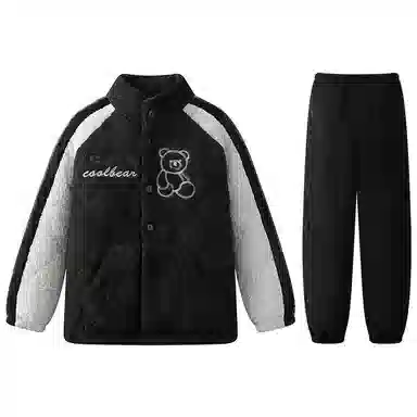 兰缪 三层夹棉家居服舒适透气保暖睡衣套装 男款 图片色