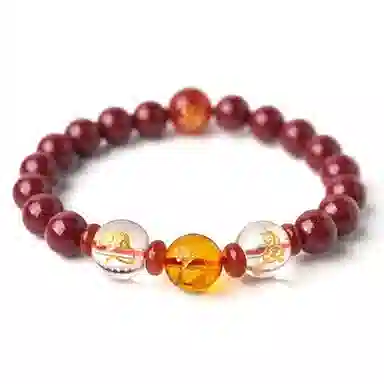 陌阡雪 【已祈运】国潮本命年蛇鸡牛三合生肖属蛇饰品佩戴吉祥物#好运 朱砂 手串 男女同款情侣款