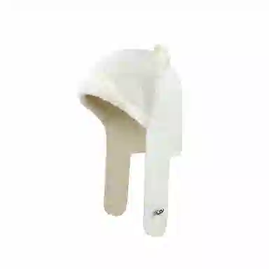 北极绒 安可拉  保暖显脸小可爱小熊护耳包头 百搭 聚酯纤维 绒线帽 男女同款情侣款