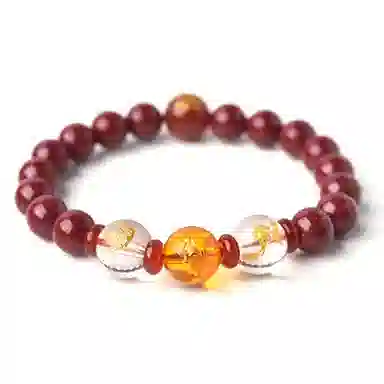 陌阡雪 【已祈运】国潮本命年蛇鸡牛三合生肖属蛇饰品佩戴吉祥物#好运 朱砂 手串 男女同款情侣款