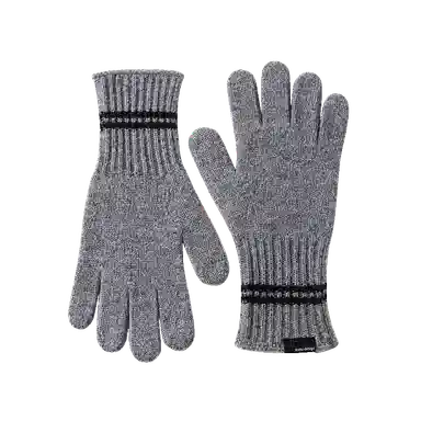 玖慕 冬天户外骑行开车加厚保暖防寒针织送礼 绵羊毛 绒线手套 男款