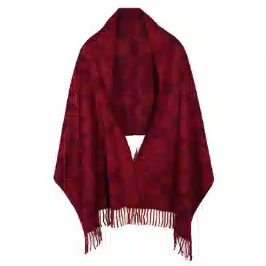Coach Classic Logo Wool Scarf Red