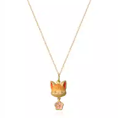 饰伴 灵狐绮缘 新小众时尚简约 精美可爱萌狐招缘 #好运 铜 项链 女款