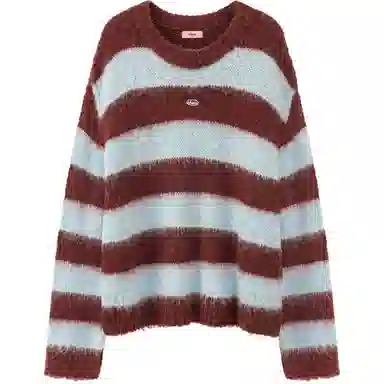 CHUU Sweater Black White Stripes