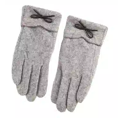 上海故事 可爱时尚加绒骑行骑车保暖百搭防寒 涤纶 绒线手套 女款