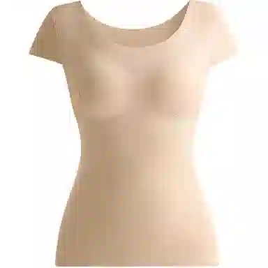 莫代尔 防寒纯色无痕内穿打底保暖上装 女款 肤色