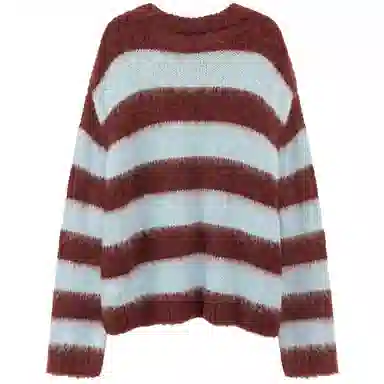 CHUU Sweater Black White Stripes