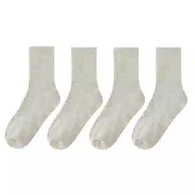 金莱克 运动纯色棉袜吸汗透气休闲中筒袜 男女同款 组合装